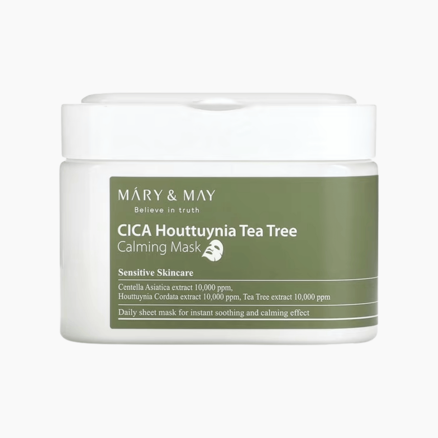 MARY & MAY Cica Houttuynia Tea Tree Beruhigung Maske 30Stk