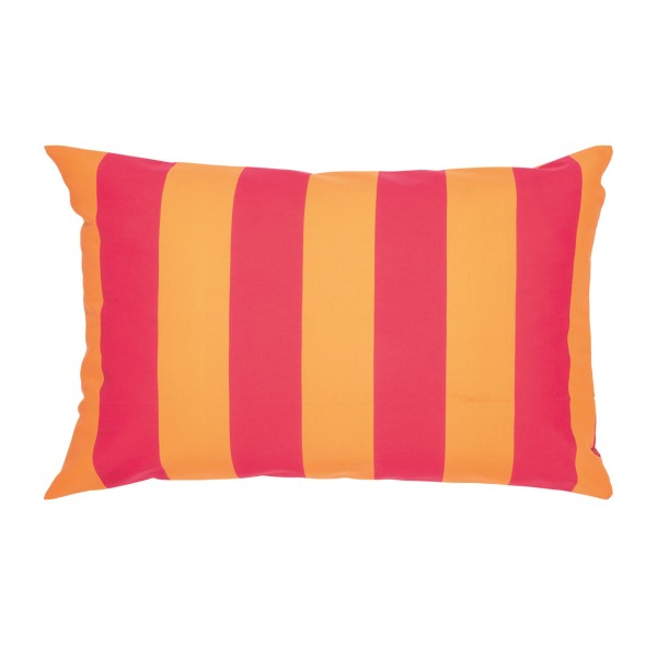 PAD Outdoor-Kissenhülle PATIO mit Längsstreifen pink-orange, 35 x 60 cm