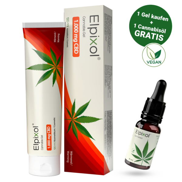 Warming Cannabis Gel with 1,000 mg CBD – Includes 10 ml of Cannabis Oil for Free