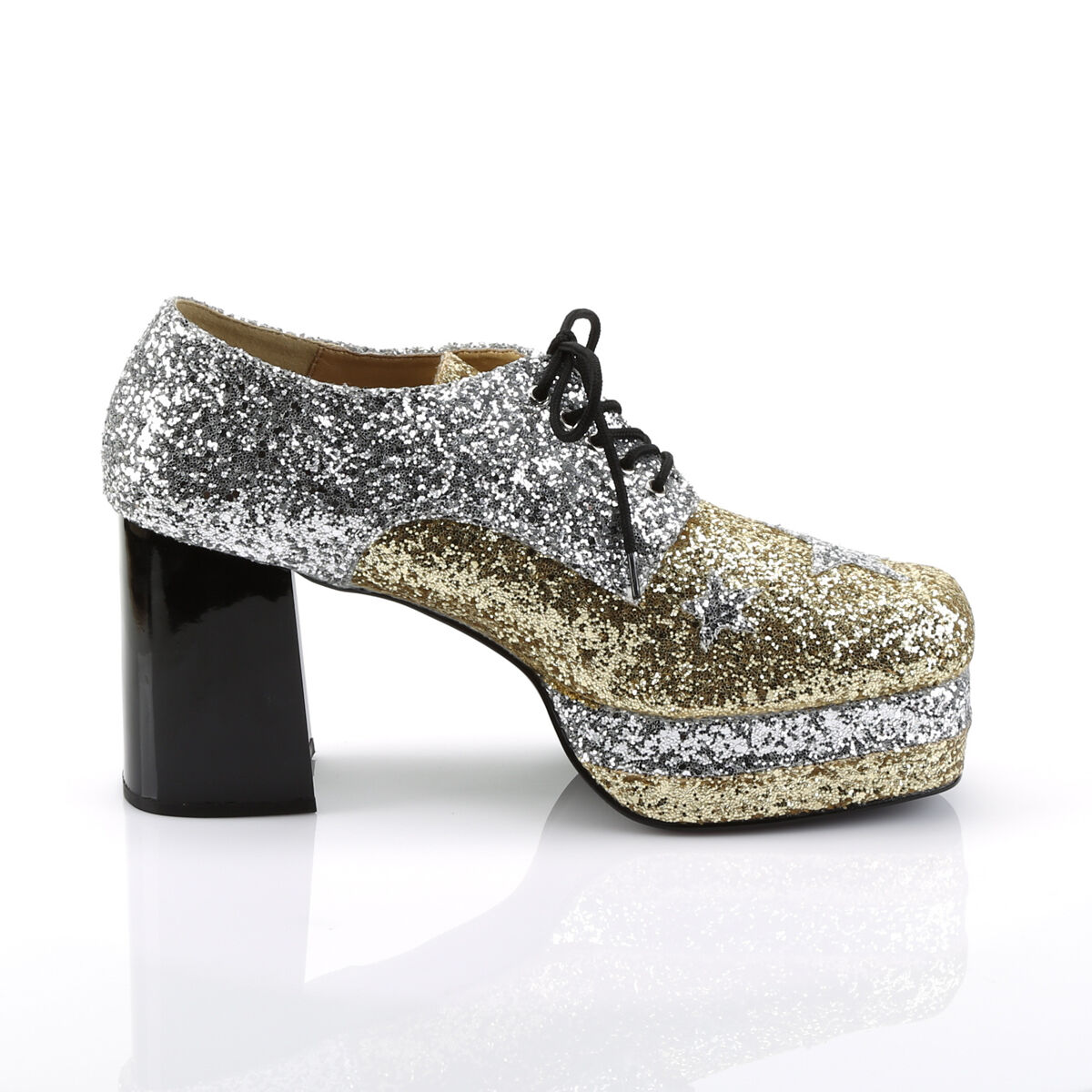Funtasma GLAMROCK-02 Men's Shoes Silver Gold EU 40-41