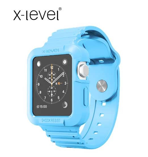 Apple Watch 40mm 38mm Silicone Band and Case Baby Blue
