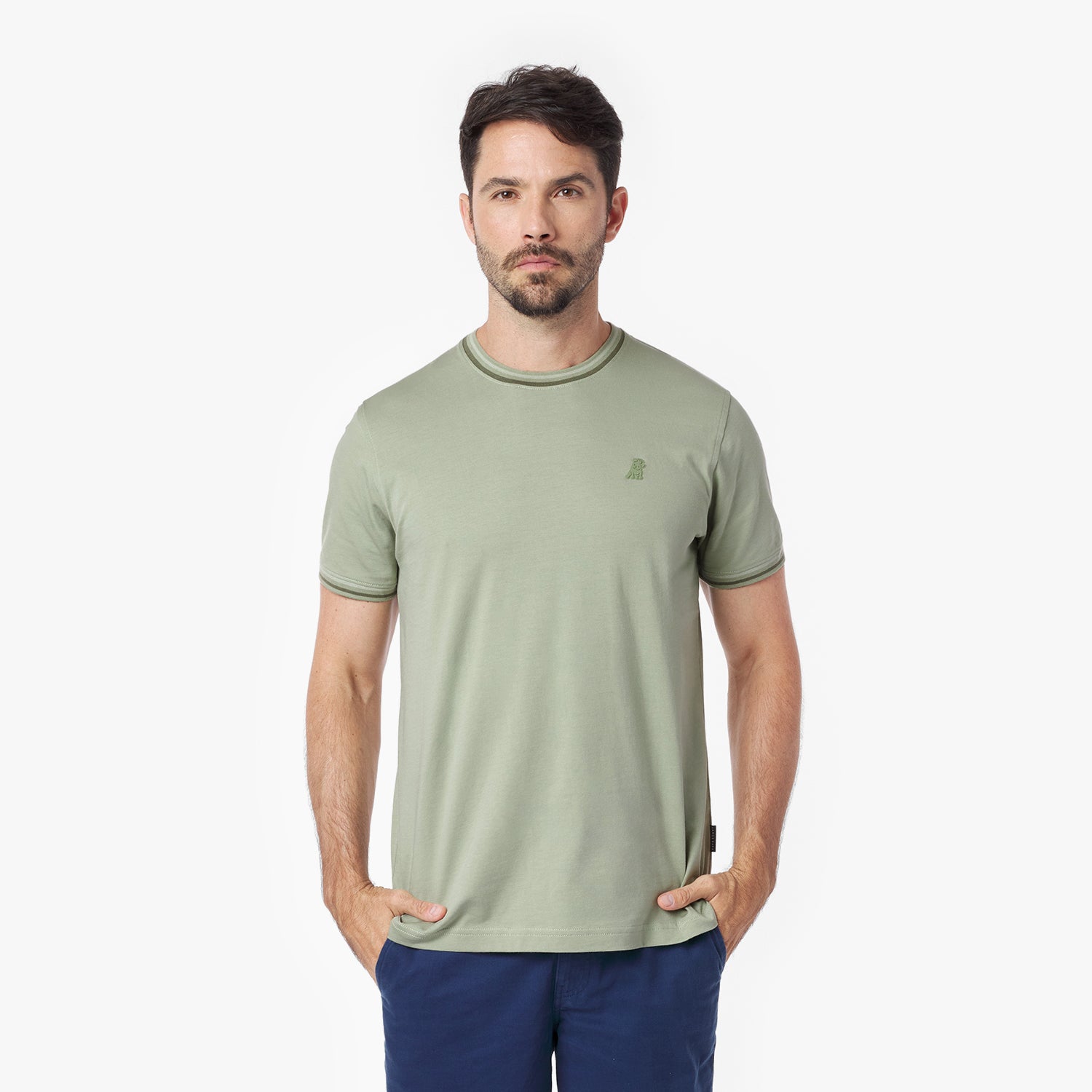 Gestreiftes Jersey T-Shirt für Herren — Tee