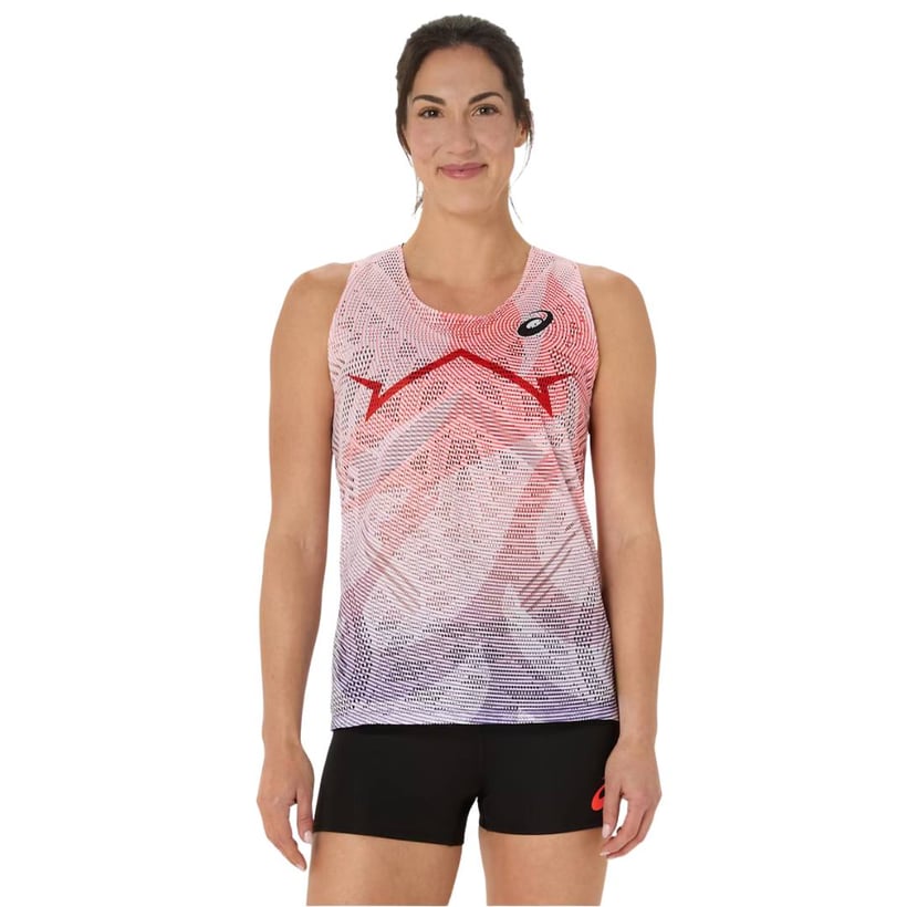 Asics Metaspeed Sleeveless T-Shirt White Red Women
