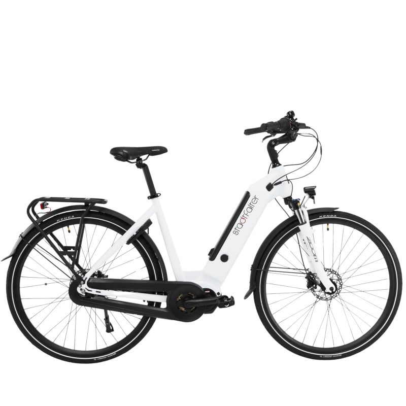 AsVIVA E-Bike 28" Hollandrad B14 Stadtfalter 36V Elektrofahrrad Pedelec Mittelmotor Weiß