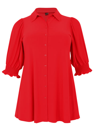 Bluse Puffärmel Dolce - Rot