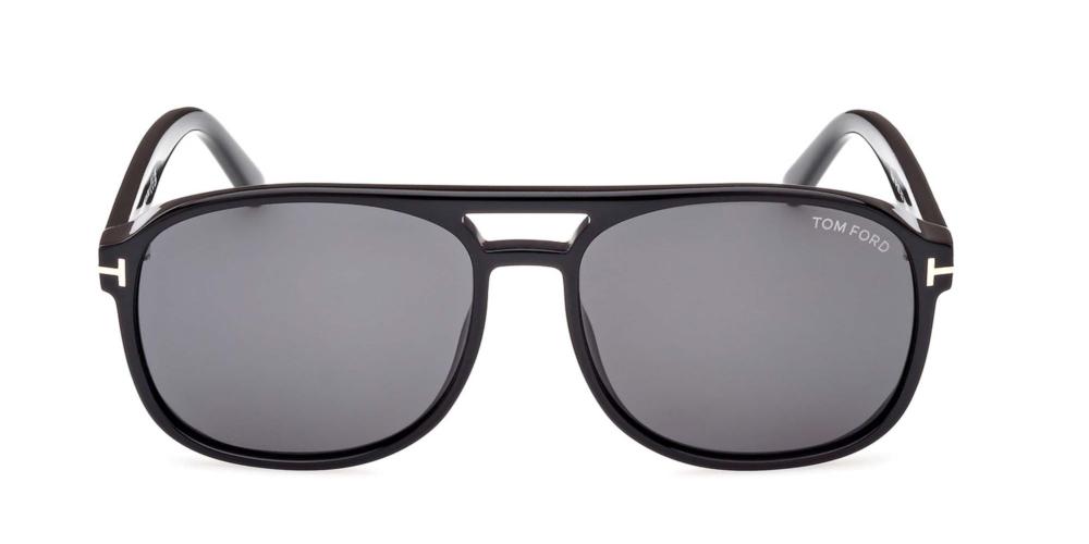Tom Ford Rosco FT 1022 schwarze geometrische Sonnenbrille