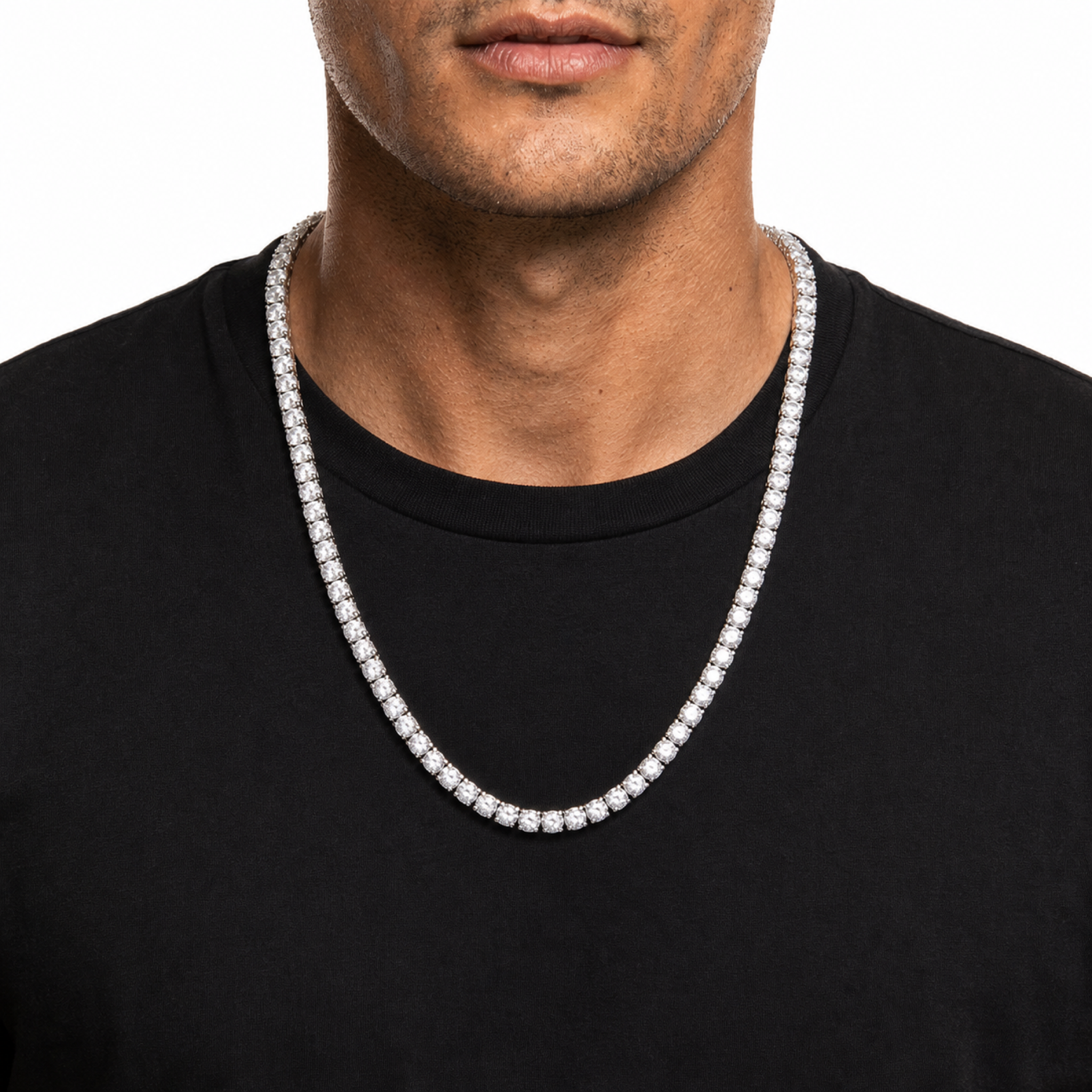6mm Iced CZ Tennis Chain Necklace