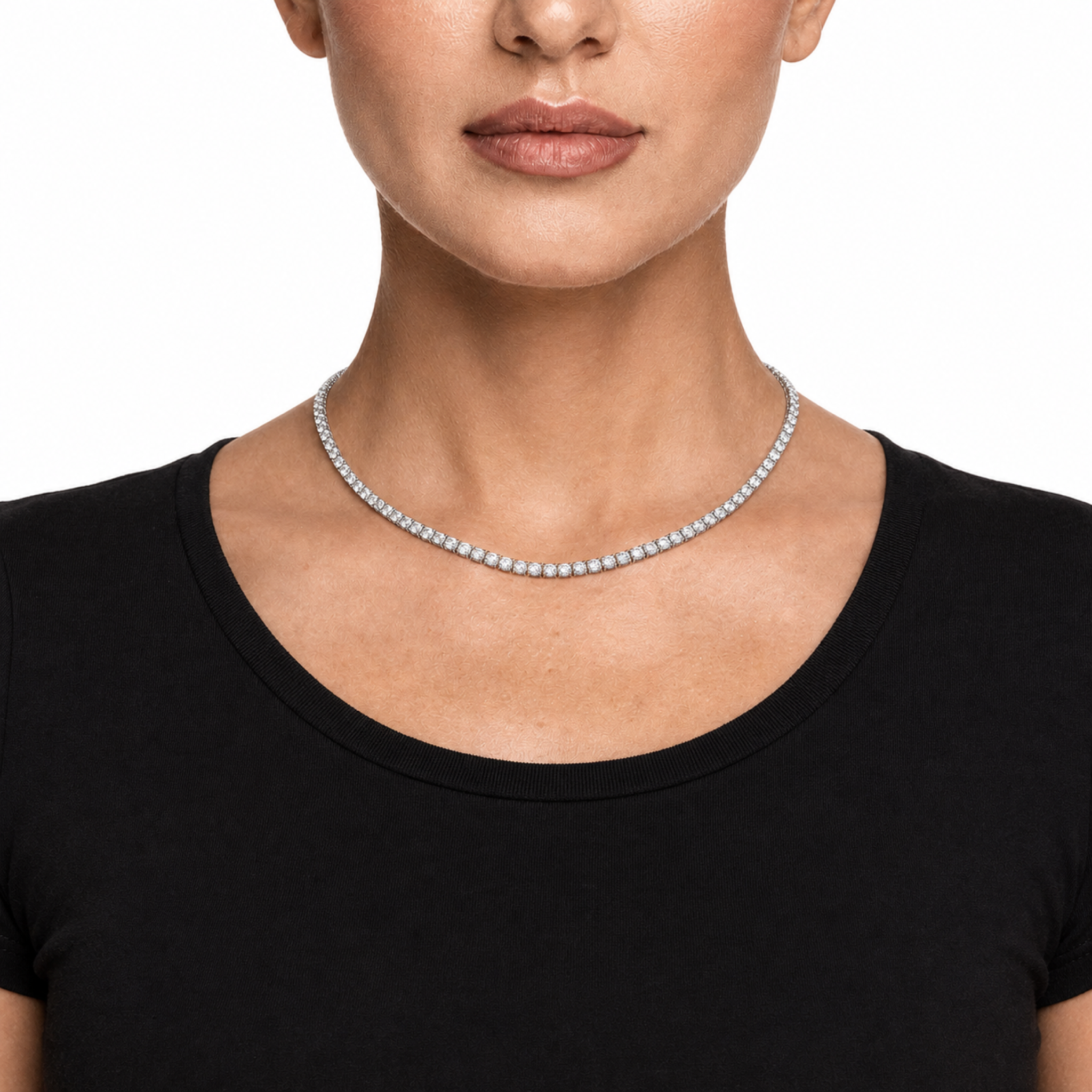 3mm Iced CZ Tennis Chain Necklace
