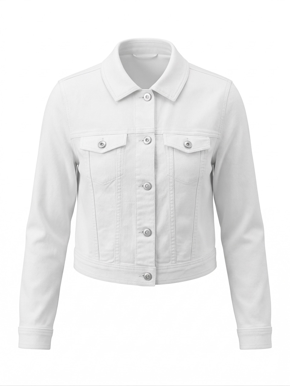 Jeansjacke, Helles Weiß