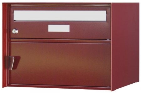 Mailbox Grimsel Wine Red Freestanding Installation by Huber