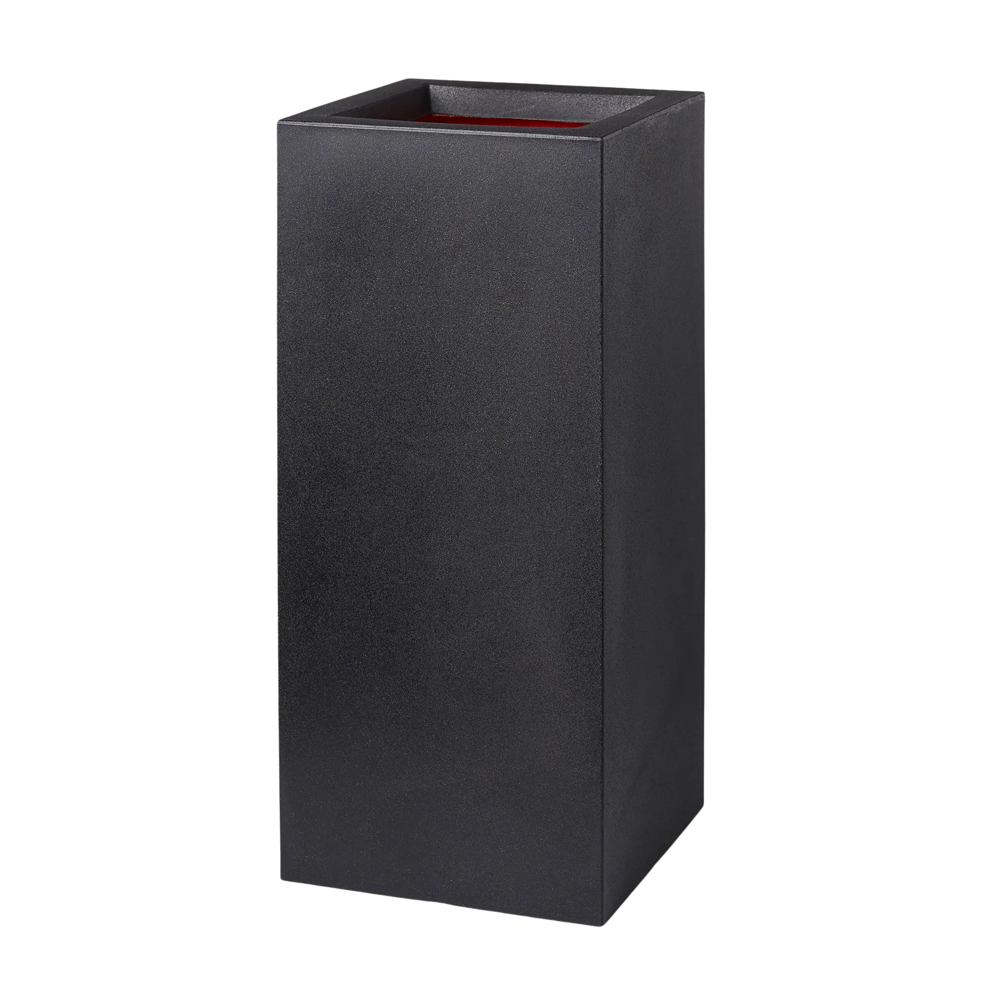 Pflanzkübel rechteckig Smooth schwarz | 36x36x79 cm