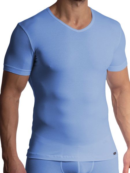 Olaf Benz RED1601: V-Neck-Shirt, Himmelblau