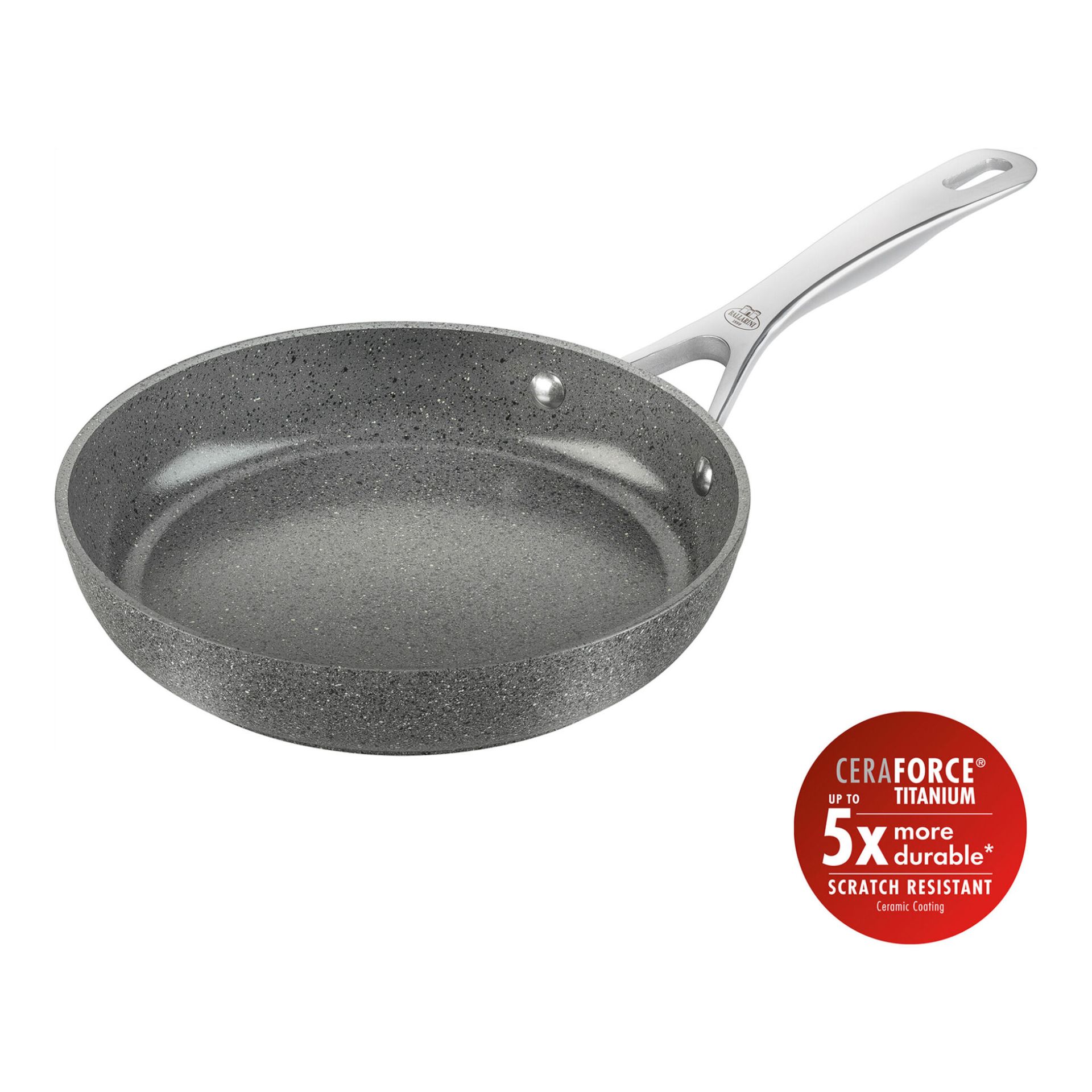 BALLARINI Salina Bratpfanne, 20 cm, Aluminium, Titanverstärkte keramische Antihaftbeschichtung