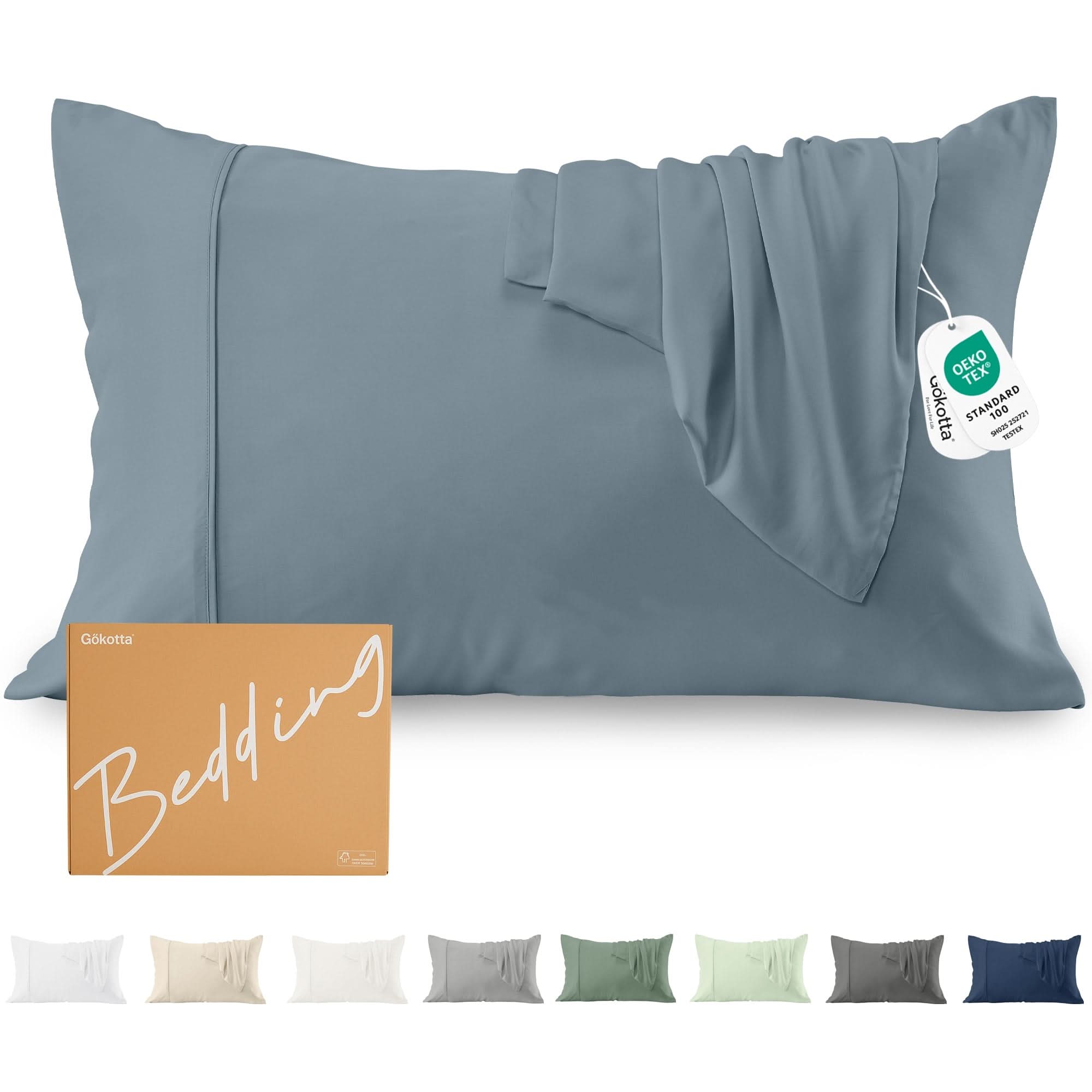 ClassicBreeze™ Bambus Viskose Kissenbezüge Set, Blau