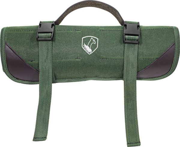 Condor 12-teiliges Messerrolltasche aus Canvas und Leder Grün