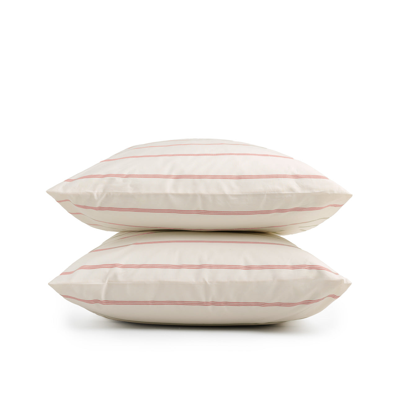 2-teiliges Kissenbezug-Set aus Baumwolle in Creme und Altrosa