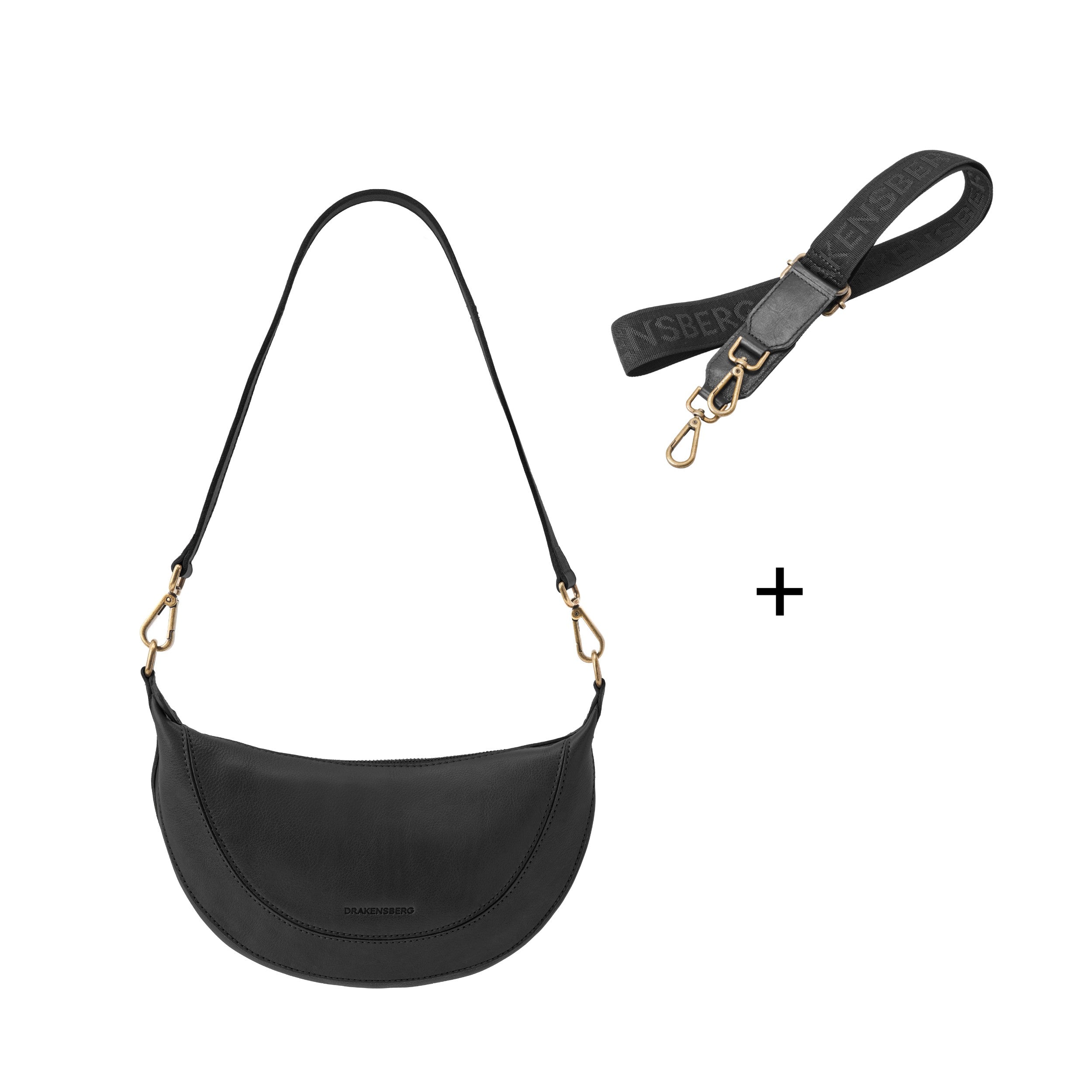 Set/2 Half-Moon Bag 'Mona' & Cross-Body-Gurt