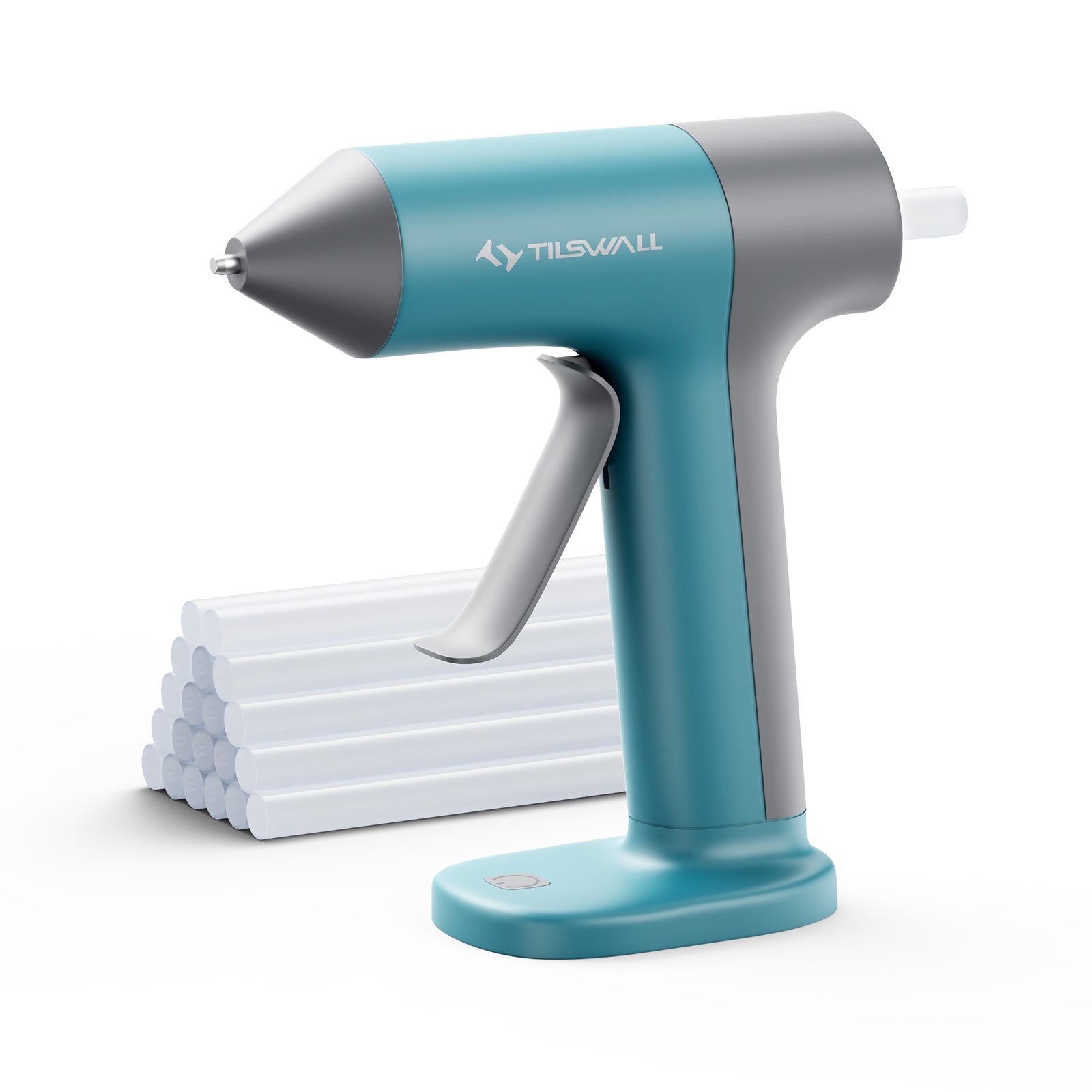 Tilswall Kabelloser Heißklebepistole, intelligente Abschaltautomatik mit Antiverbrennungsdesign
