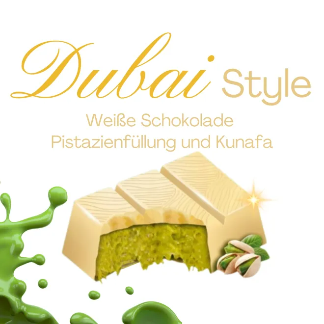 MHD 08.2026 Dubai Style Weiße Schokolade - Pistazienfüllung & Kunafa 100g