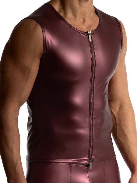 MANSTORE M2510: Zipped Vest, bordeaux