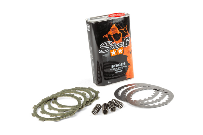 Clutch Kit + Gear Oil Stage6 Minarelli AM6