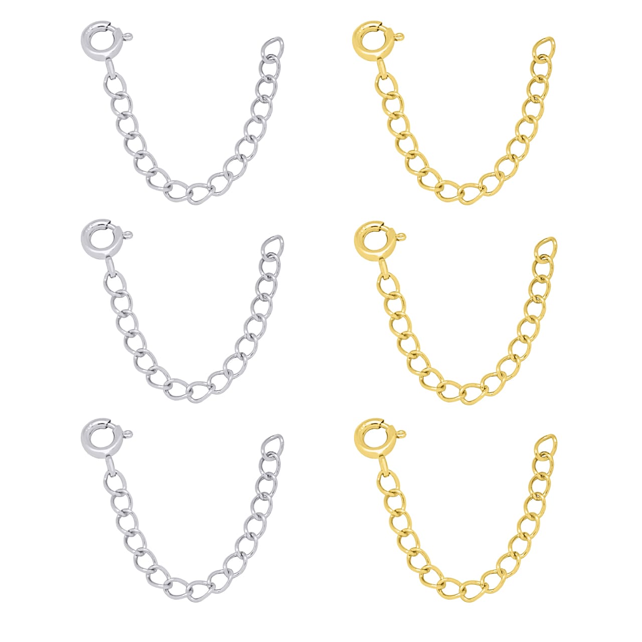 Chain Extension 6-Pack, 925 Sterling Silver