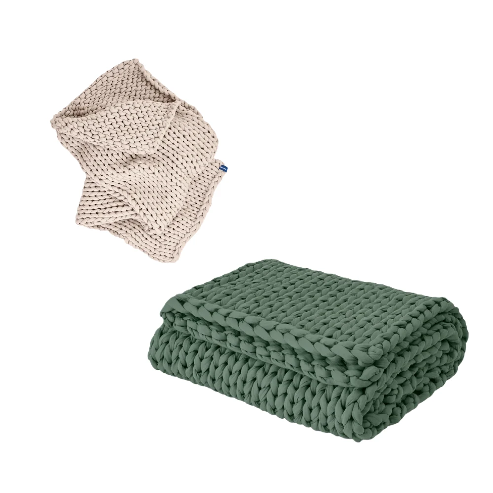 Bio-Baumwolle Gewichtsdecke – 2er Family Bundle