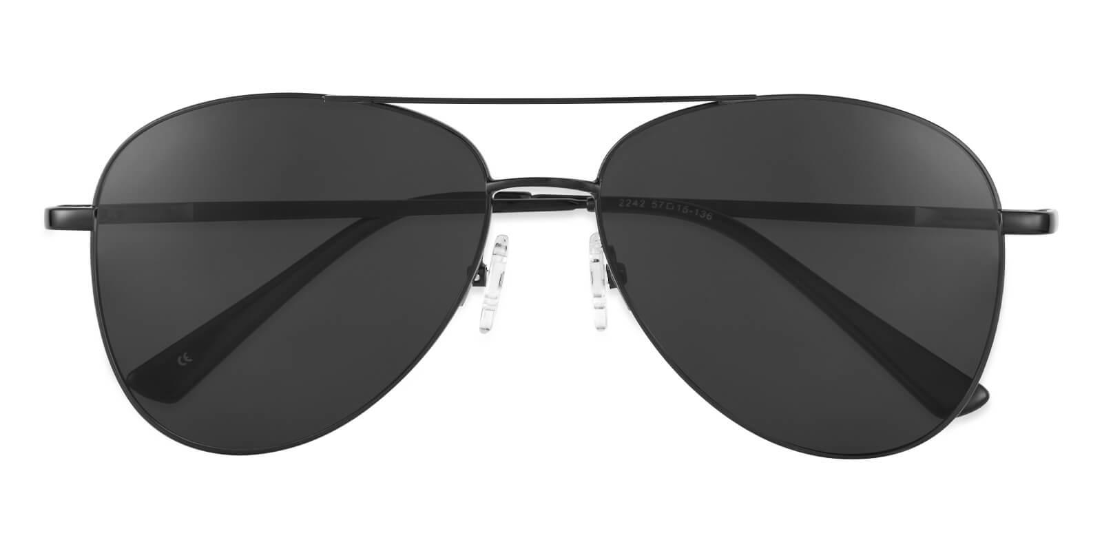 Aiden - Aviator Schwarze Rahmen Sonnenbrille