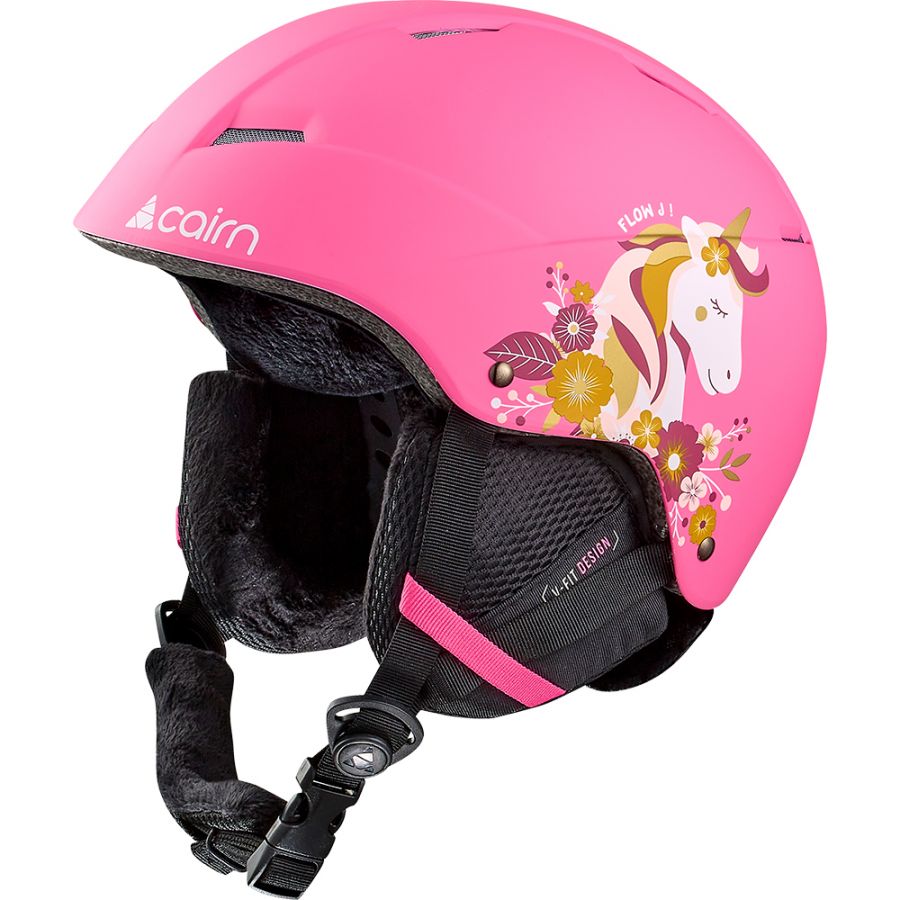 Cairn Flow Skihelm, Junior, Mat Pink Unicorn