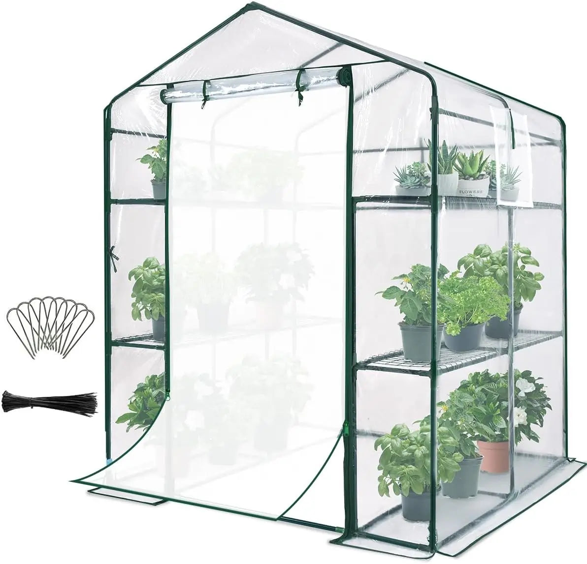 56"x56"x77" Walk-in Greenhouse