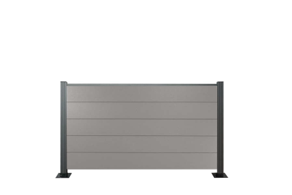 XXL Komplettset light WPC Zaun / Sichtschutz / Steckzaun