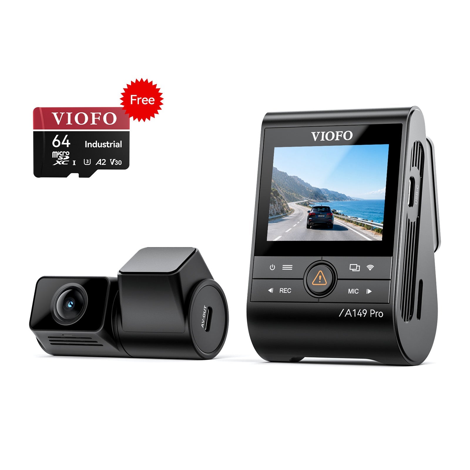 VIOFO A149 Pro Duo 4K Front- und 1080P Rückkamera
