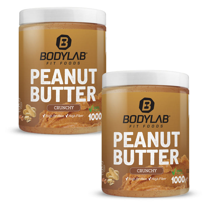 2 x 100% Erdnussbutter in crunchy oder smooth