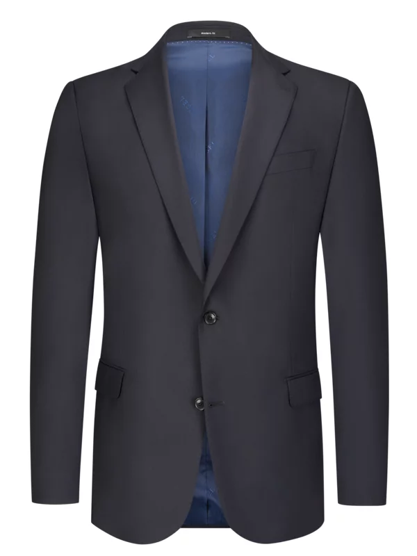 Suit separates jacket in light virgin wool, Modern Fit, blue