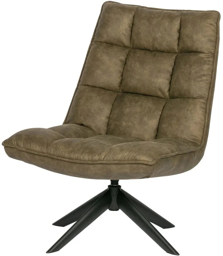 Drehbarer Design Sessel „Jouko“, Kunstleder Grün