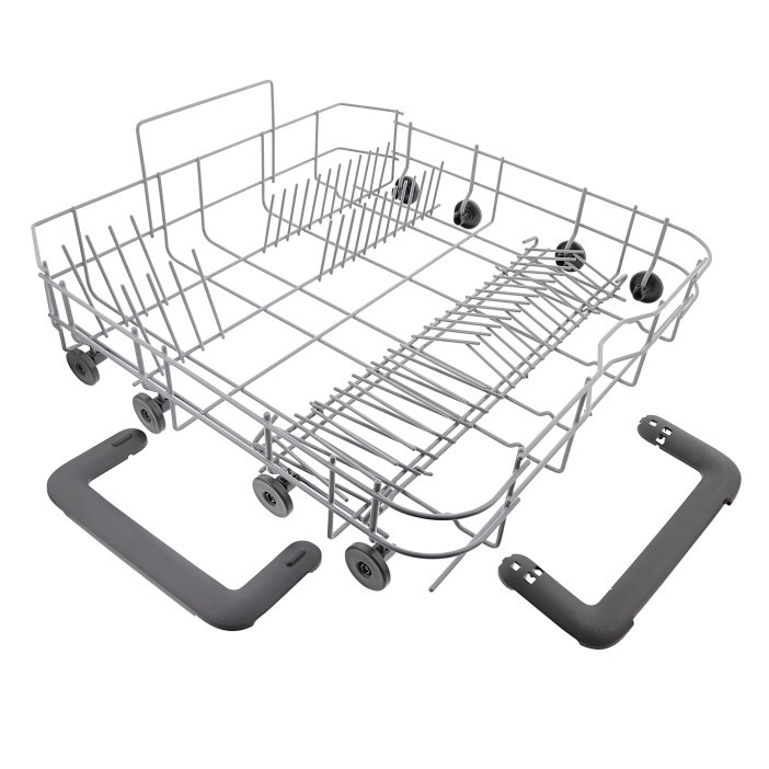 Lower Dish Rack with Grips, Grey