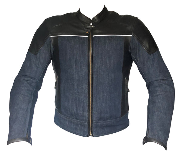 ATROX Textil-Lederjacke Jeansjacke Gr. M