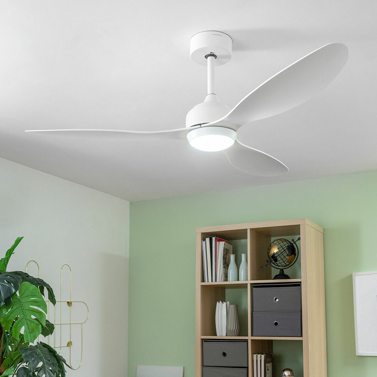 LED Deckenventilator mit 3 ABS-Blättern Flaled InnovaGoods Weiß 36 W 52" Ø132 cm