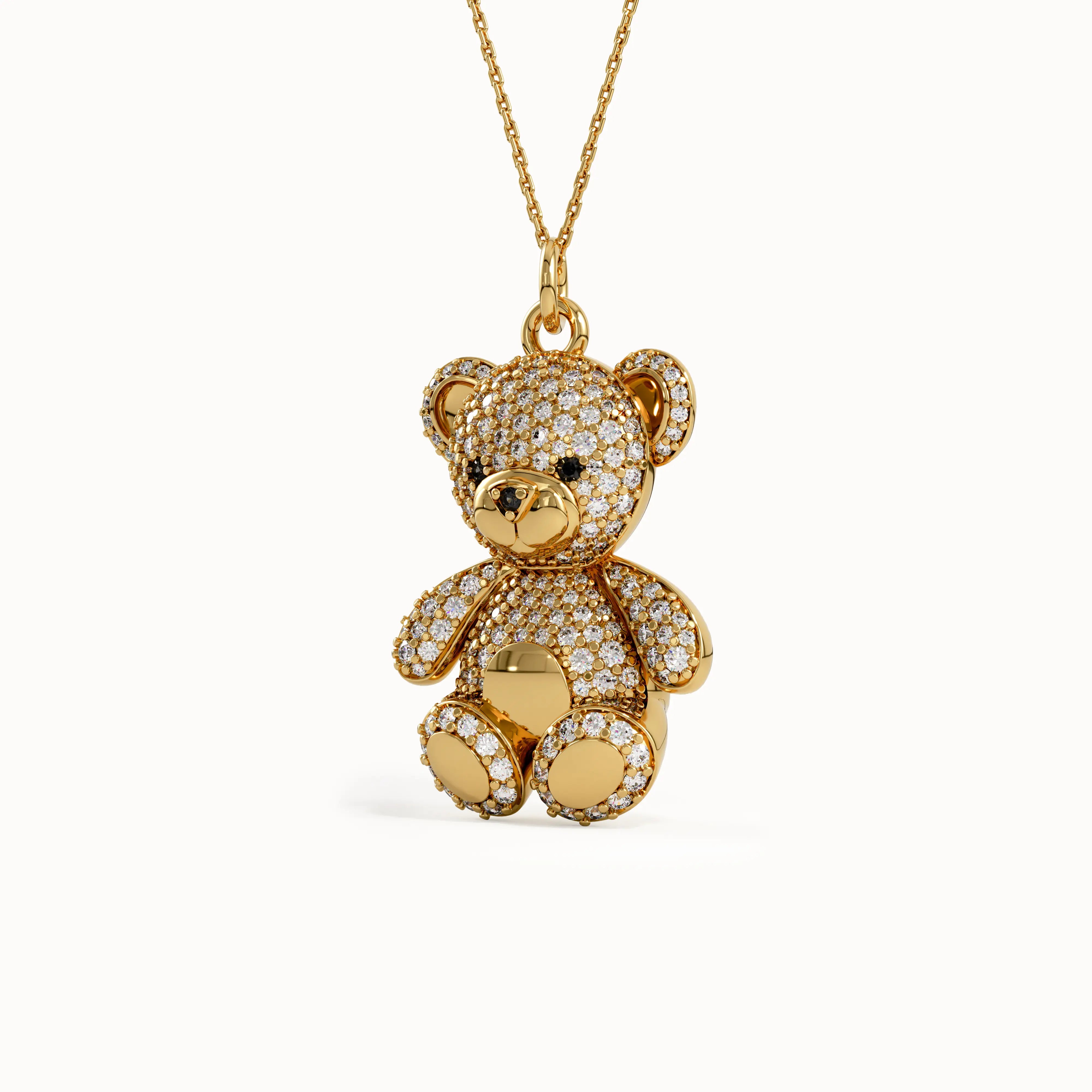 Gold Teddy Bear Anhänger