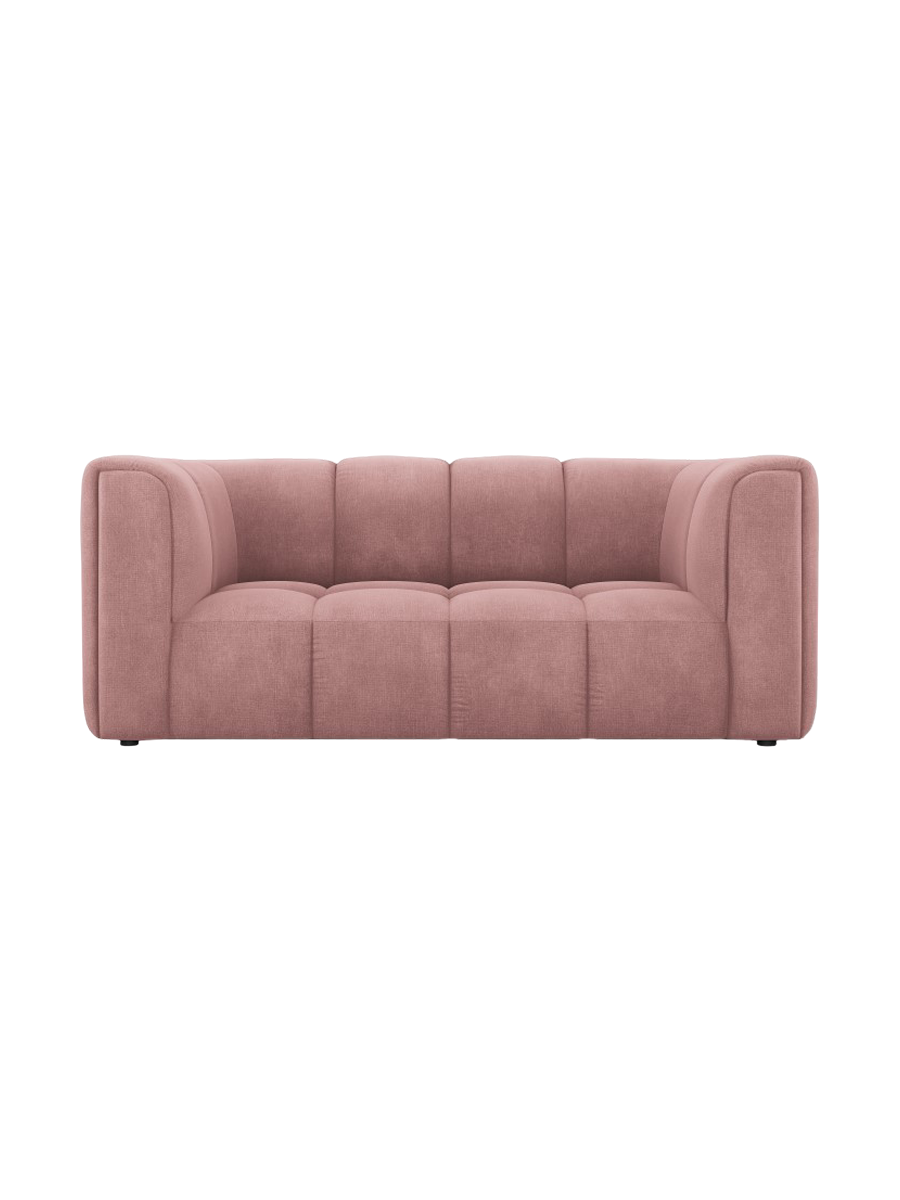 2-Sitzer Design Sofa "Adams" - Chenille Rosa
