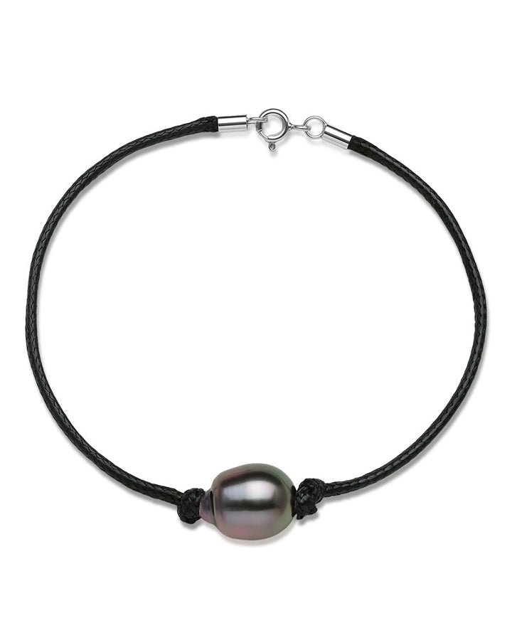 Tahiti Südsee Barock Perle Lederarmband - Verschiedene Größen