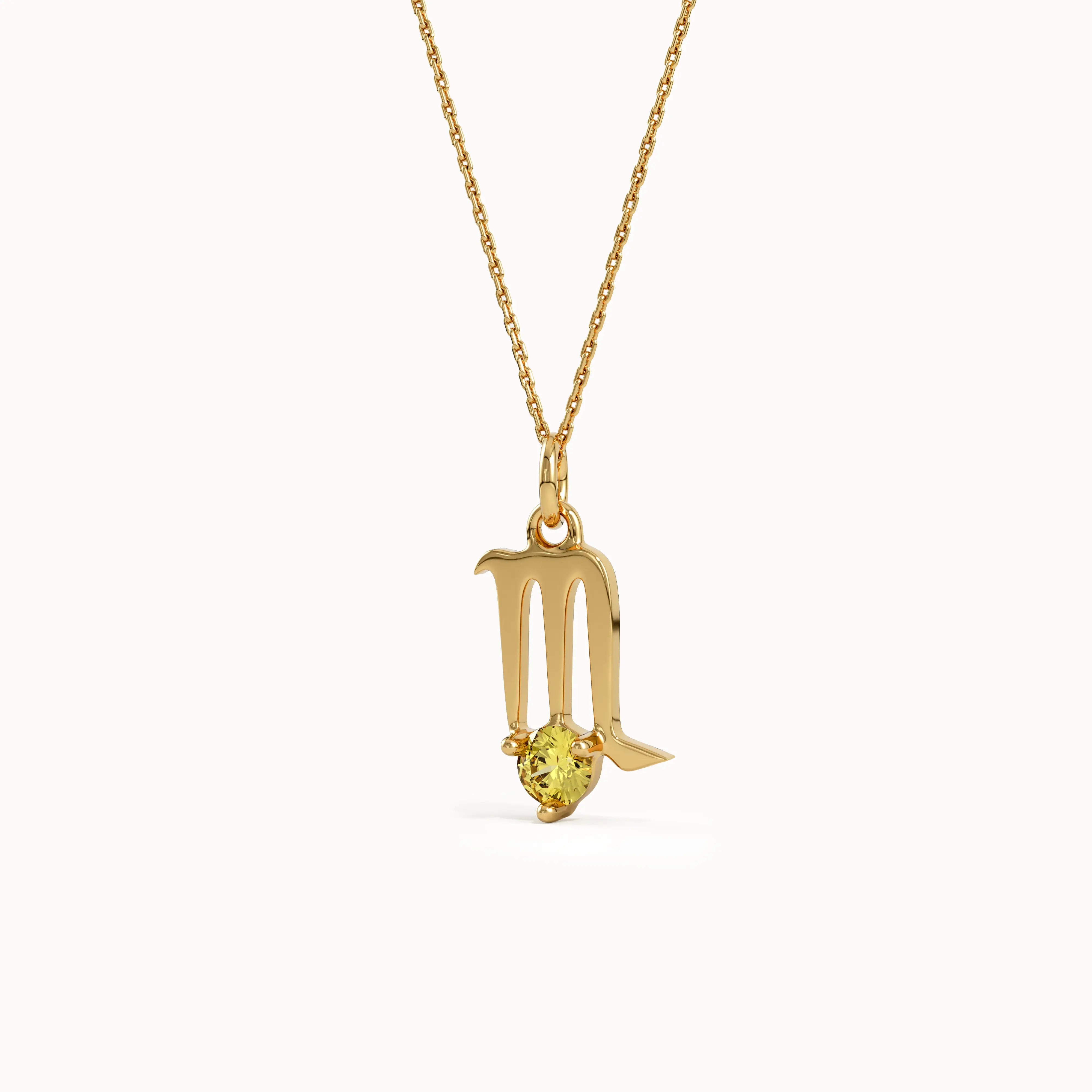 Skorpion Citrin Anhänger Necklace