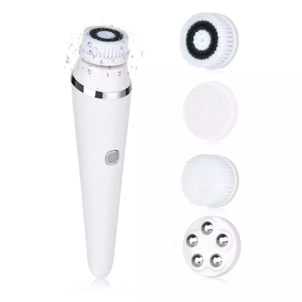 Electric 4-in-1 Facial Cleansing Brush for Deep Cleansing - Rechargeable