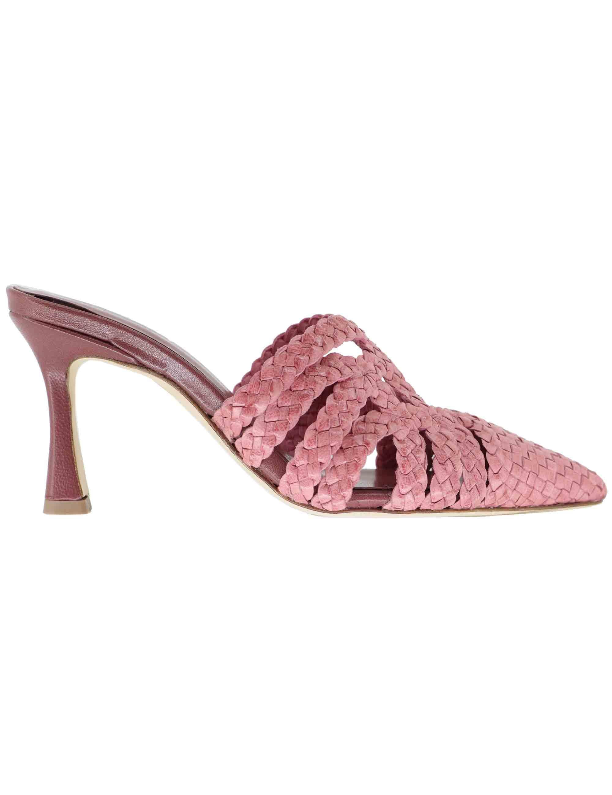 Mule Damen in Leder mit hohem Absatz von L'Arianna