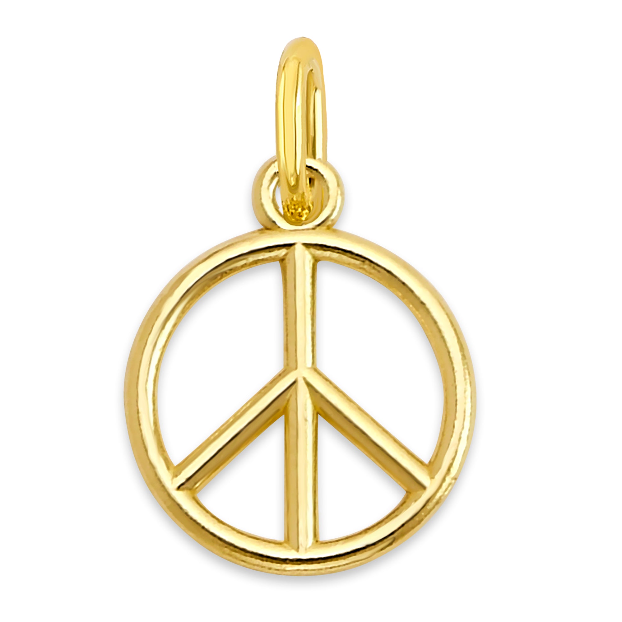 10k/14k Solider Gold Frieden Charm - Symbolischer Schmuck für Armbänder