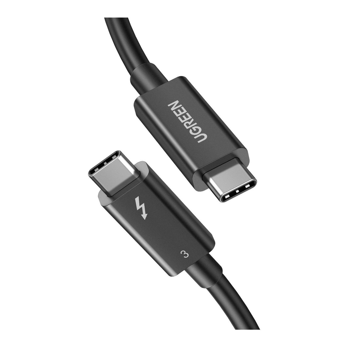 Ugreen Thunderbolt 3 USB-C Kabel (40 Gbps, 100 Watt, 5A) - Schwarz