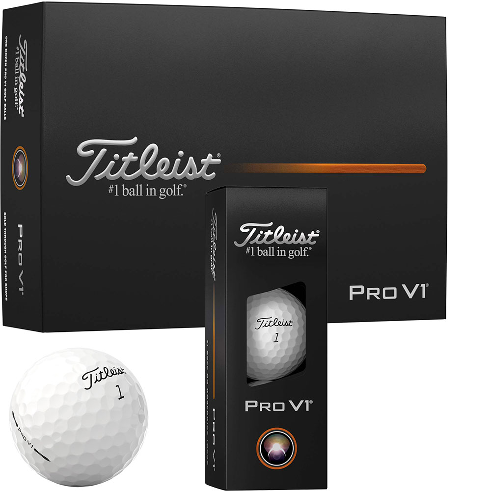 Titleist Pro V1 Golf Ball 25 12-pack white