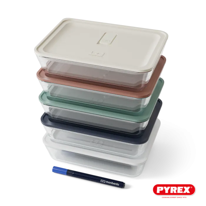 Set mit 5 Prep Glas-Aufbewahrungsdosen + 1 Filzstift gratis – Farben nach Wahl