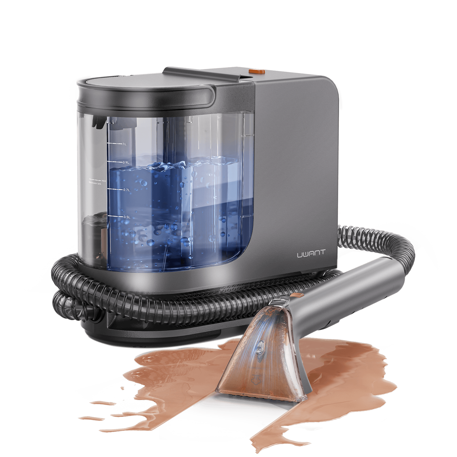 B400 Portable Carpet Steam Cleaner, 18Kpa Suction Spot & Upholstery Cleaner with Self-Cleaning System and Specialty Tools