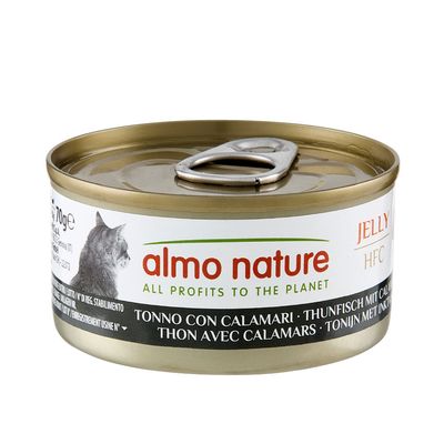 Sparpaket Almo Nature 24 x 70 g - HFC Thunfisch mit Calamaris in Gelee